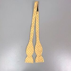 MARK PENDLETON MENS BOW TIE YELLOW WITH BLUE DOTS ADJUSTABLE